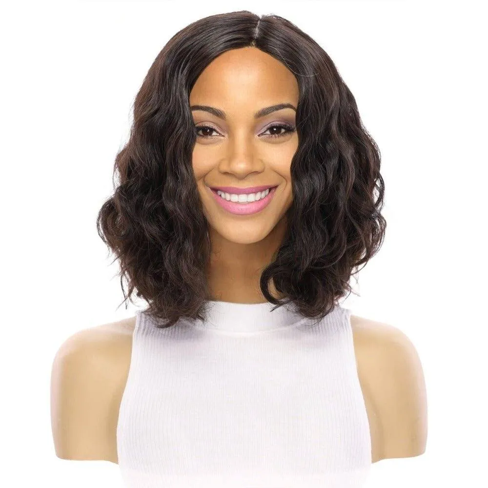 13" Victoria Silk Top Wig Natural Black Wavy