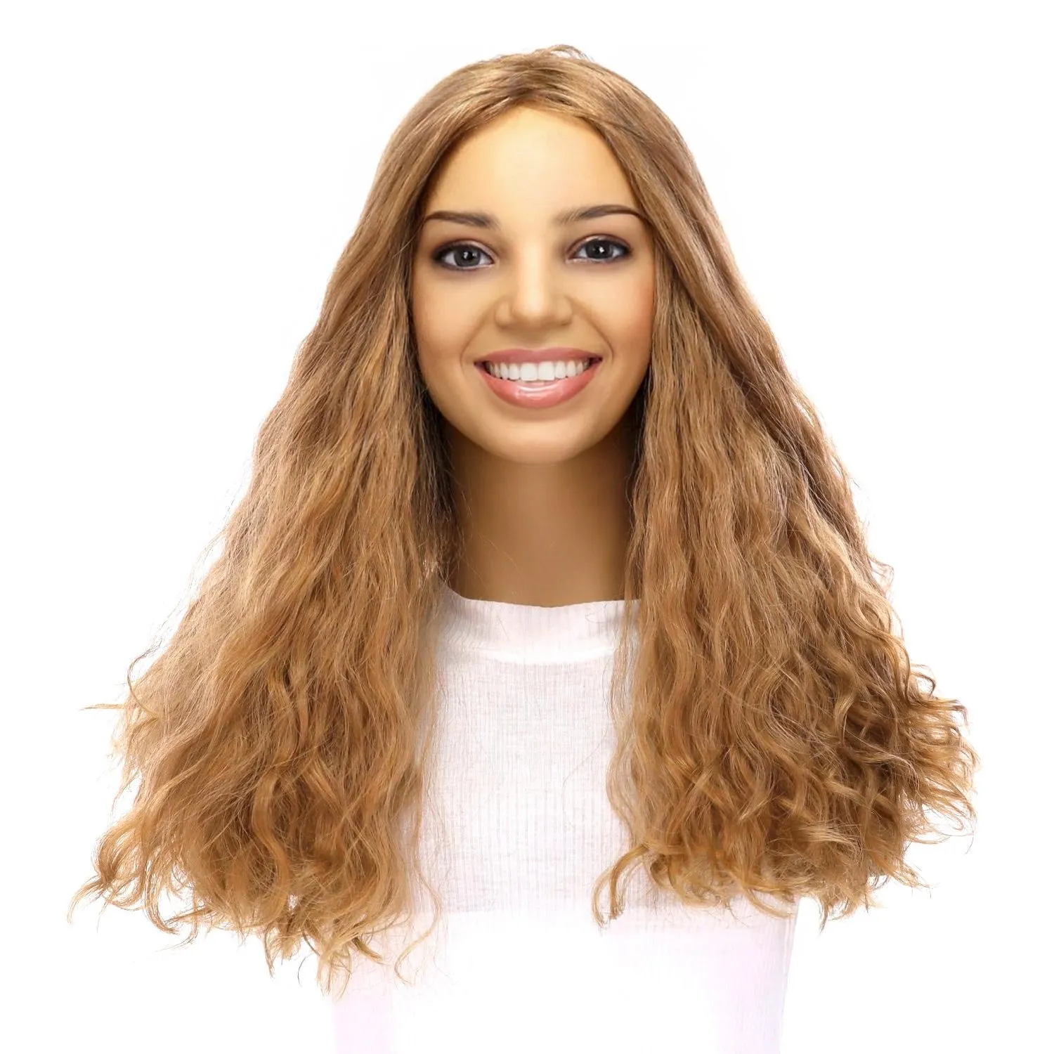 20" Luxe Silk Top Wig #16 Warm Dark Blonde Wavy