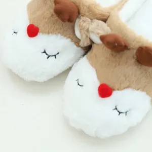 Animal Slippers Cute Elk Plush Indoor Home Female Slippers Cartoon Home Cotton Slippers Moose UGG Style