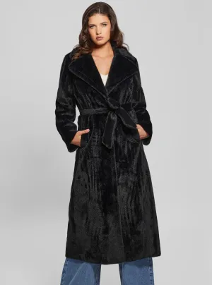 Black Ada Faux Fur Coat