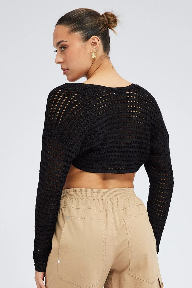 Black Knit Shrug