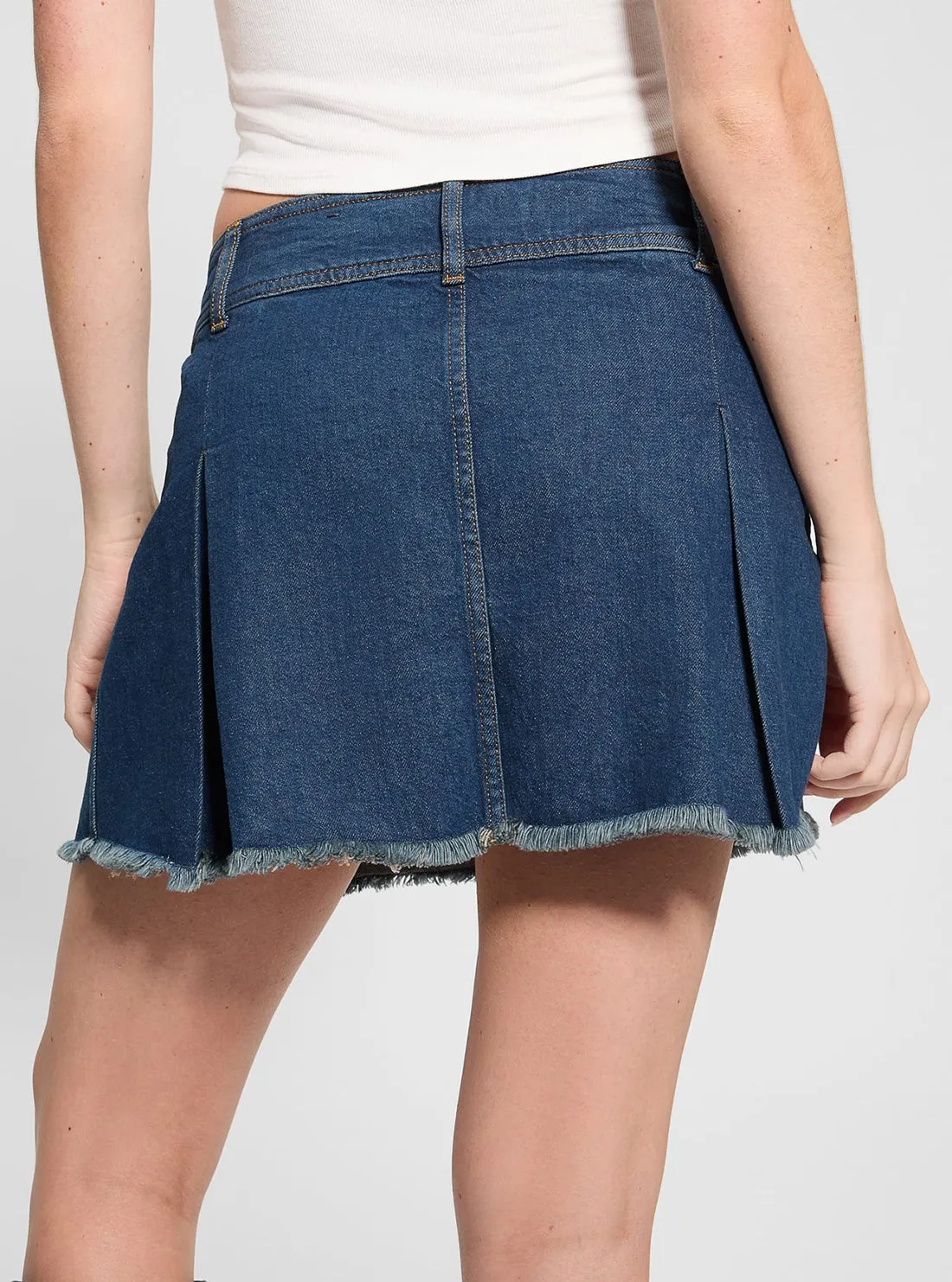 Blue Lily Chain Mini Skirt