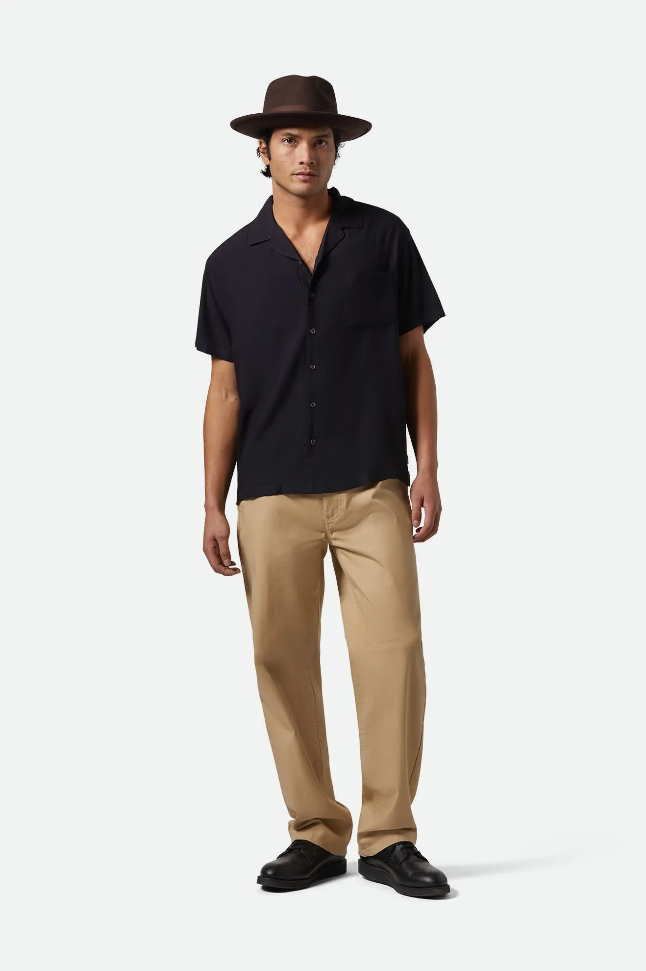Bunker S/S Camp Collar Shirt - Black