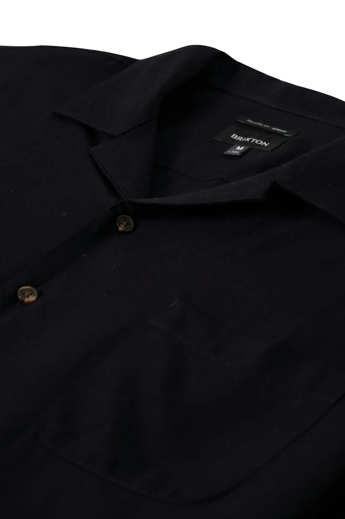 Bunker S/S Camp Collar Shirt - Black