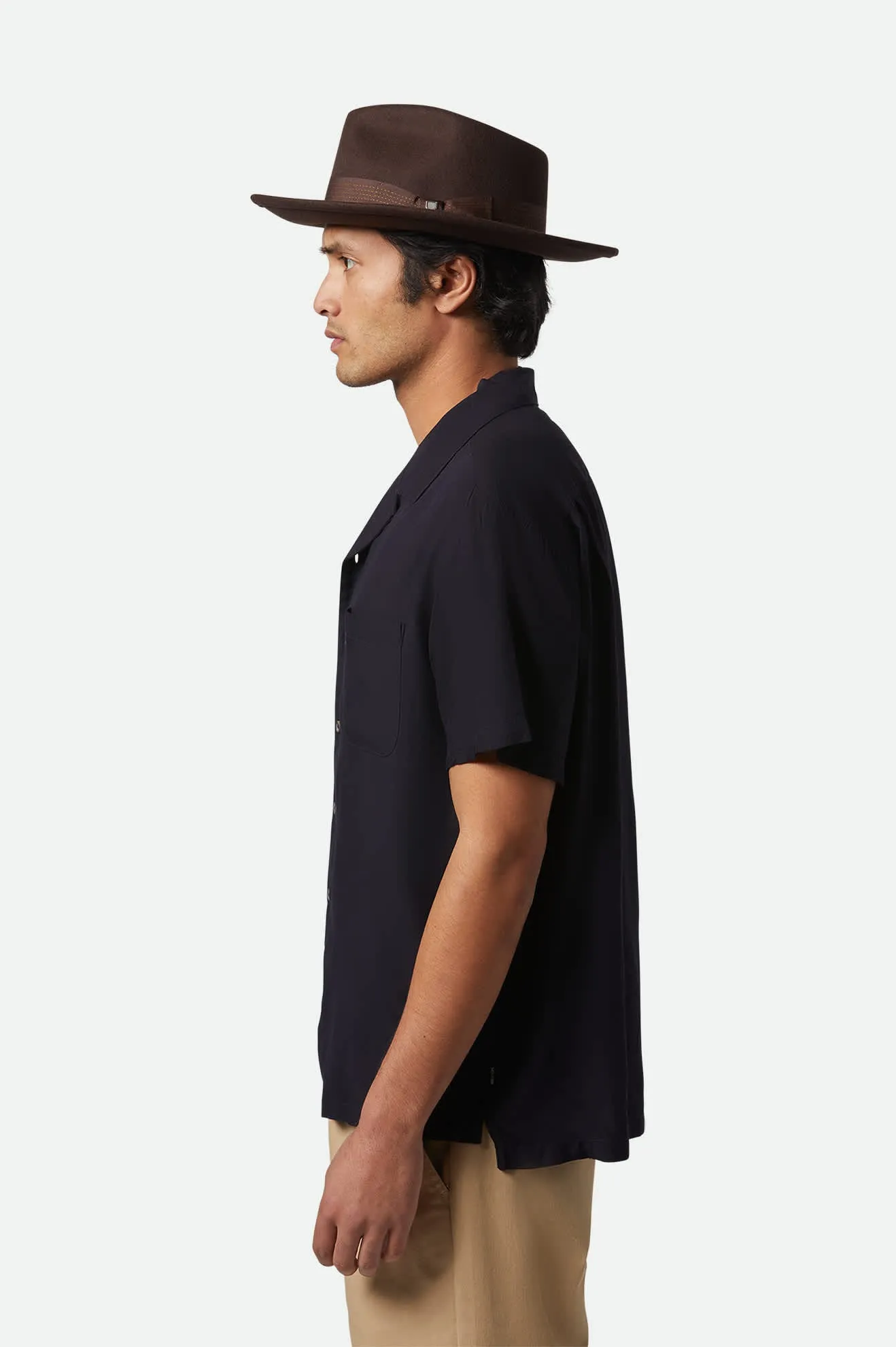 Bunker S/S Camp Collar Shirt - Black