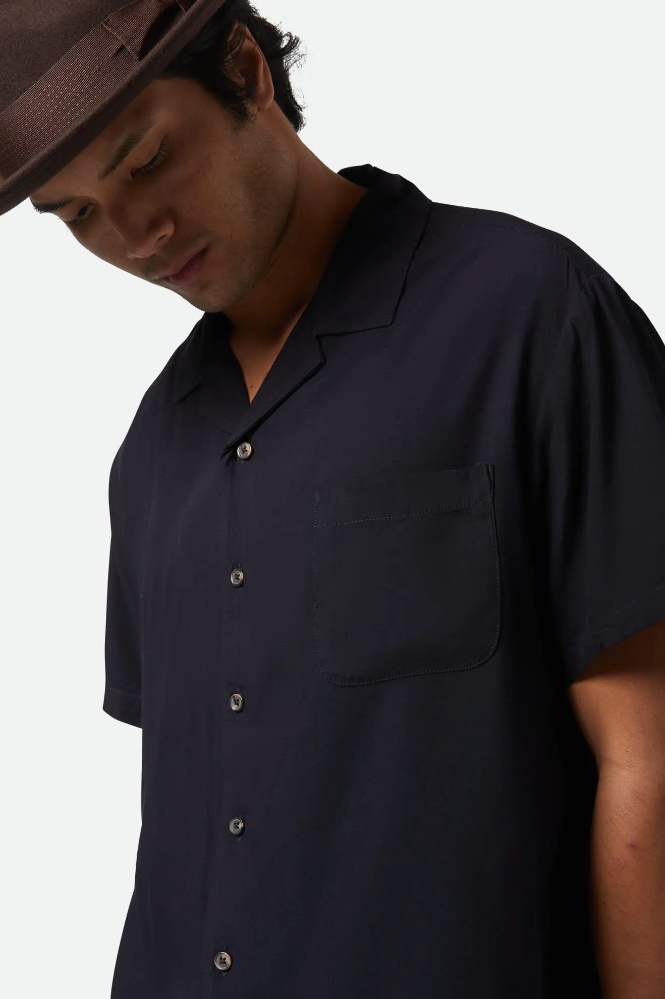 Bunker S/S Camp Collar Shirt - Black