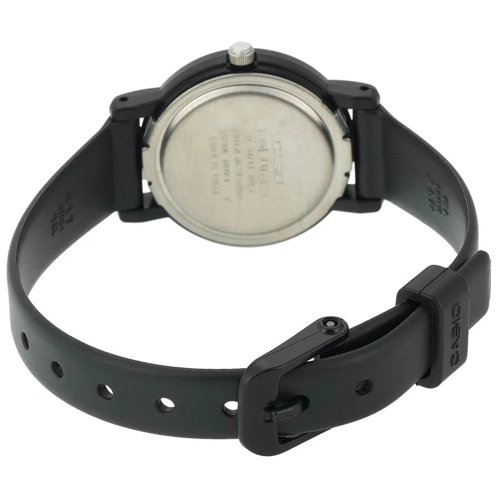 Casio Women's Classic Casual Gold Tone Dial Black Resin Strap Watch | LQ139D-9B1