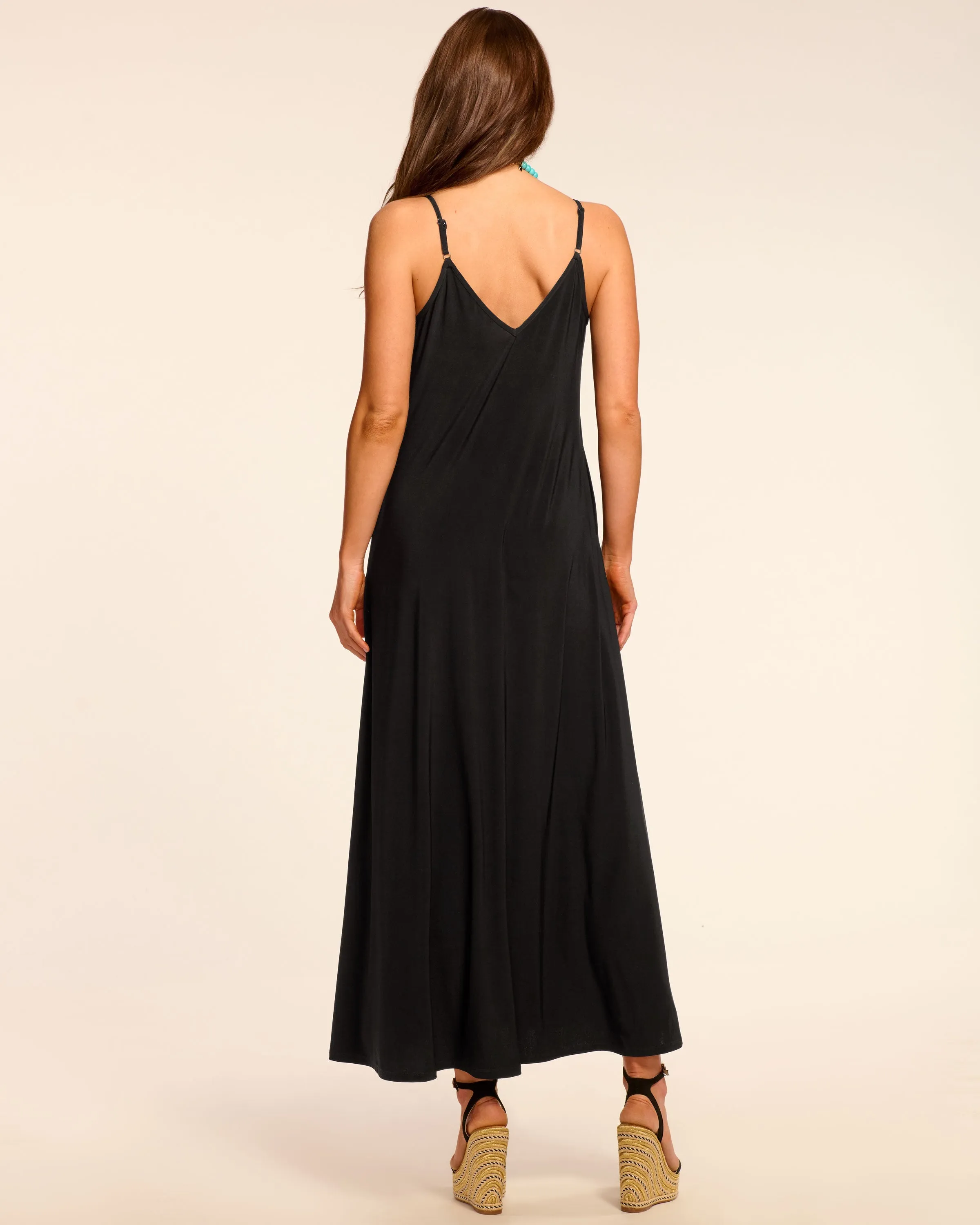 Clara Jersey V-Neck Maxi Dress