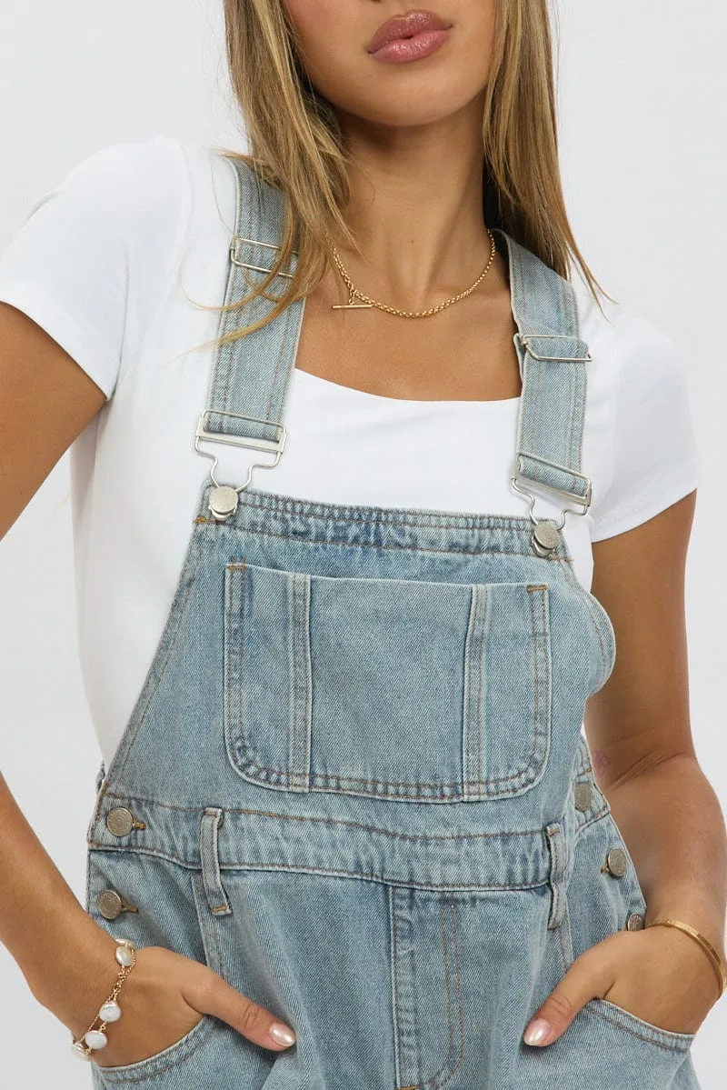Denim Overall shorts