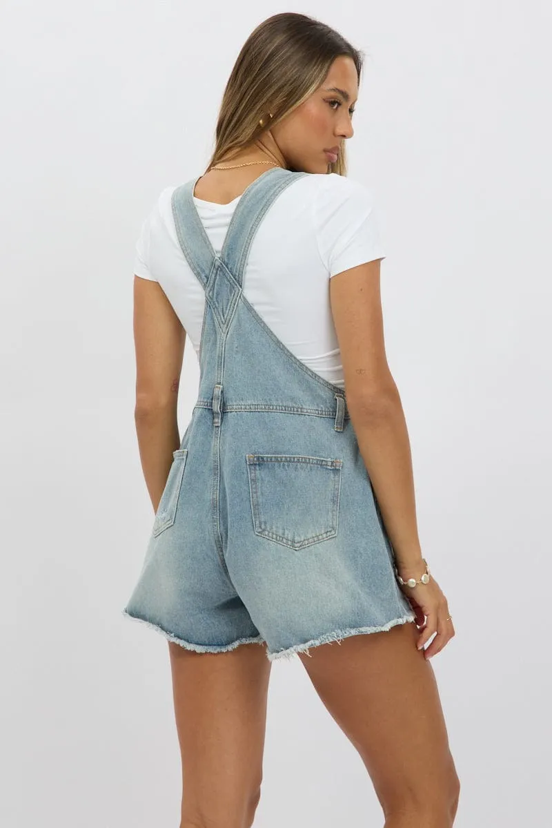 Denim Overall shorts