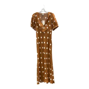 Dress Casual Maxi By A New Day In Brown & White, Size:M
