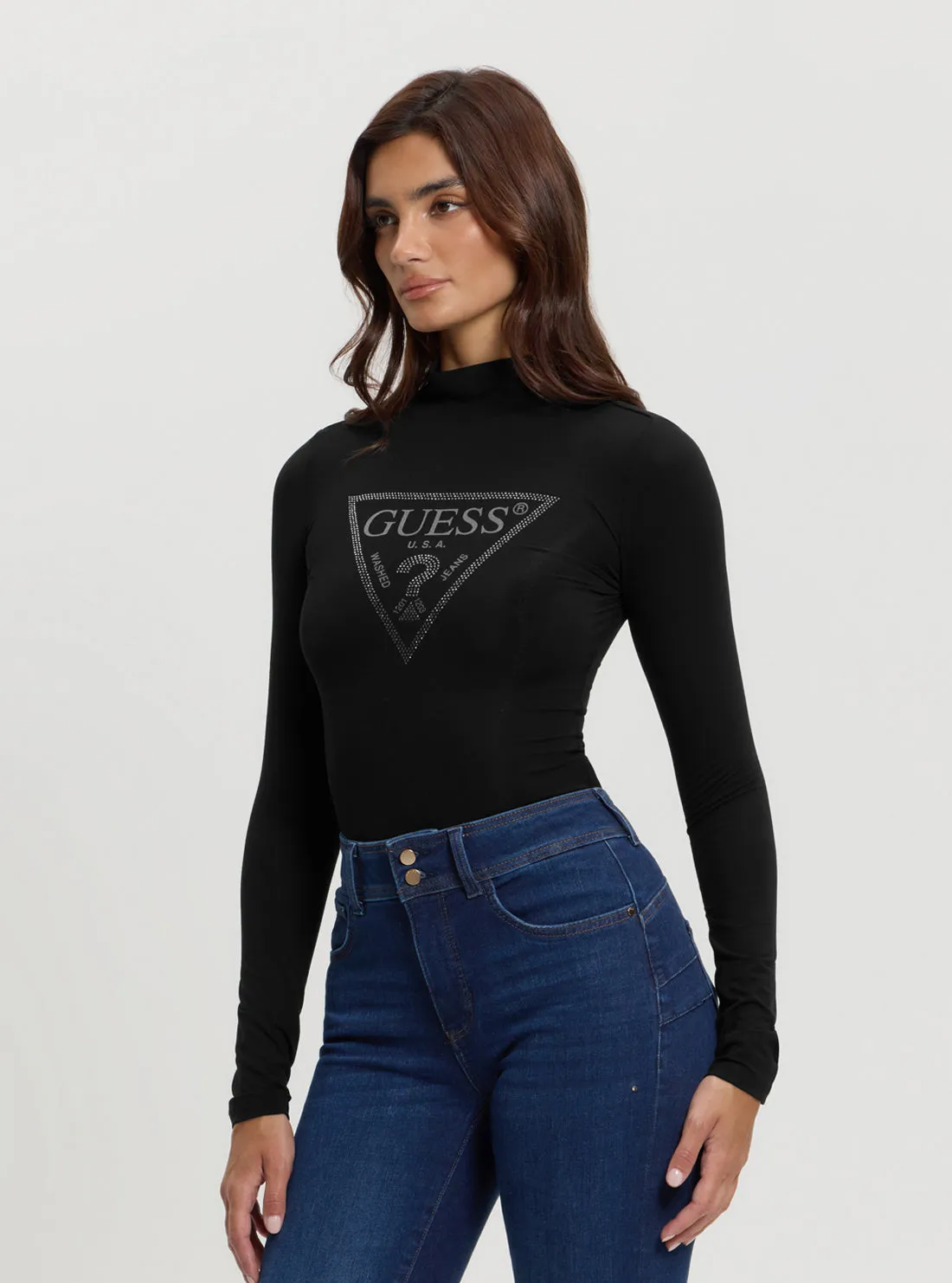 Eco Black Evelyn Logo Bodysuit
