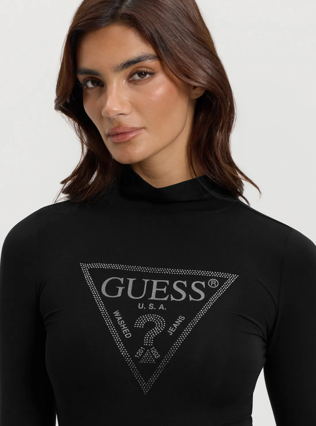Eco Black Evelyn Logo Bodysuit