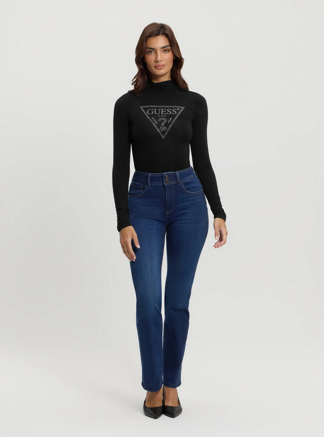 Eco Black Evelyn Logo Bodysuit