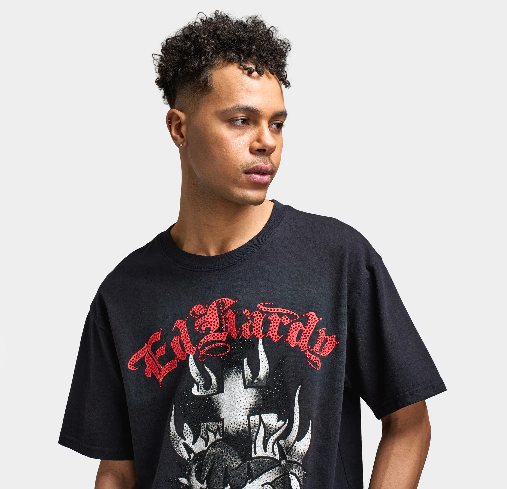 ED HARDY SACRED HEART VTG TEE / BLACK