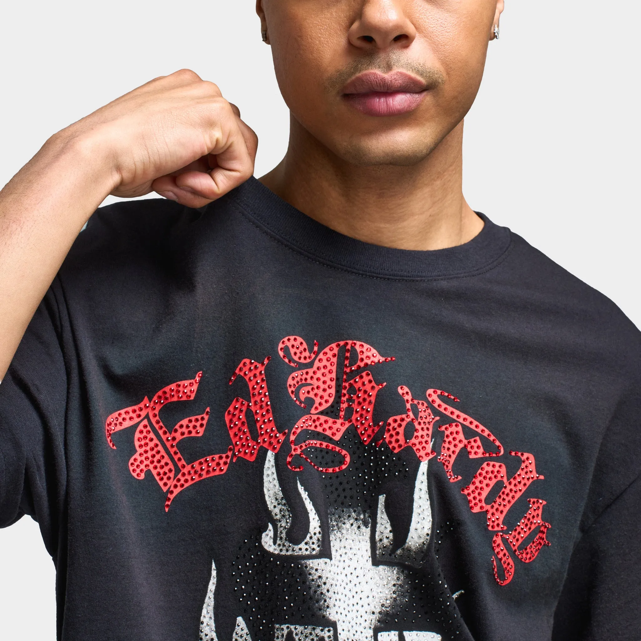 ED HARDY SACRED HEART VTG TEE / BLACK