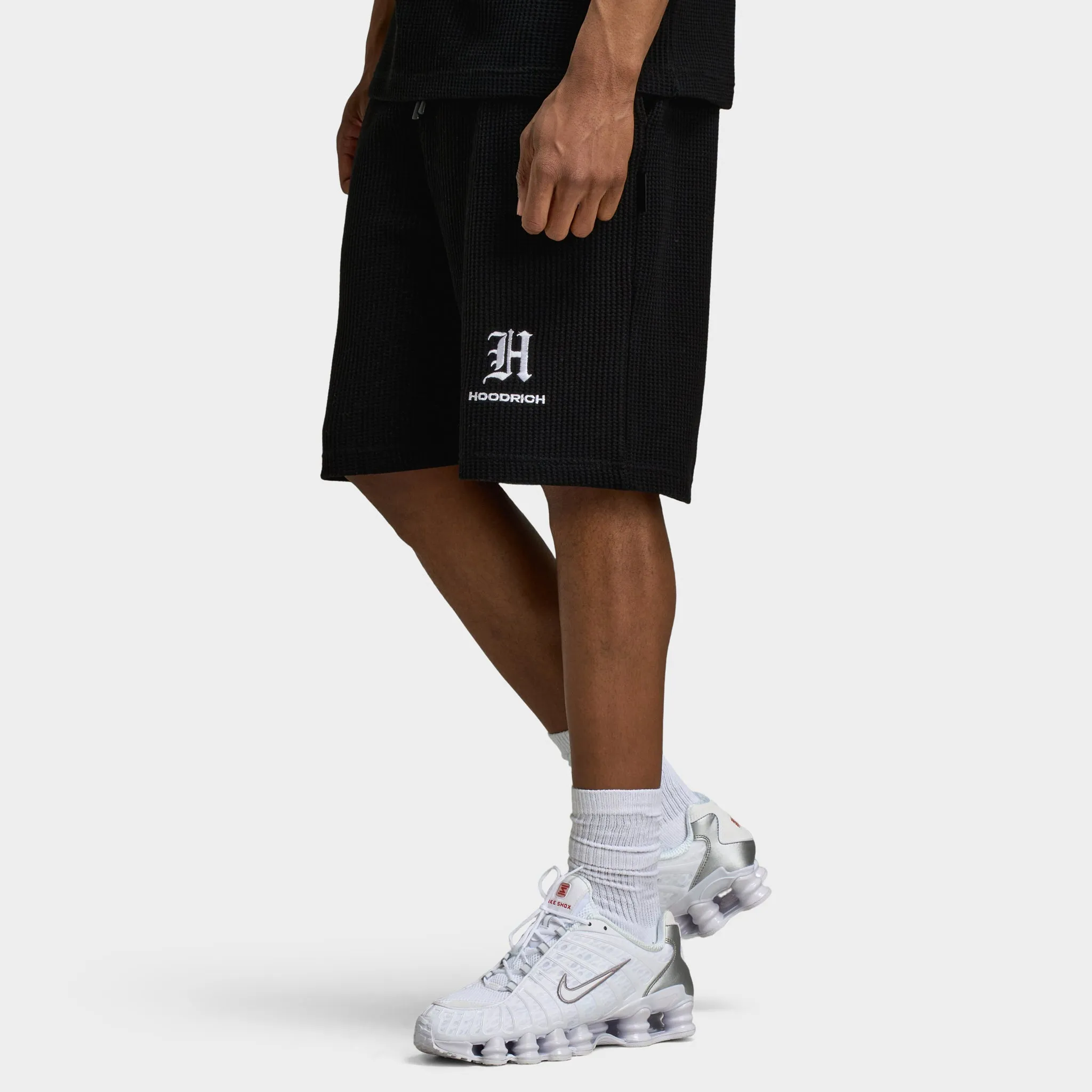 Hoodrich Chroma Waffle Oversized Shorts Black / White