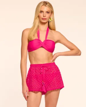 Melissa Cutout Eyelet Coverup Short