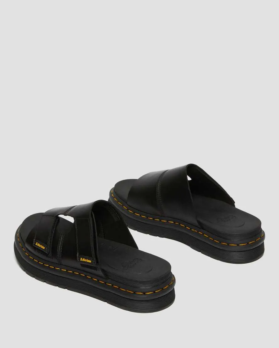 Men's Daxton Leather Slide Sandals Black