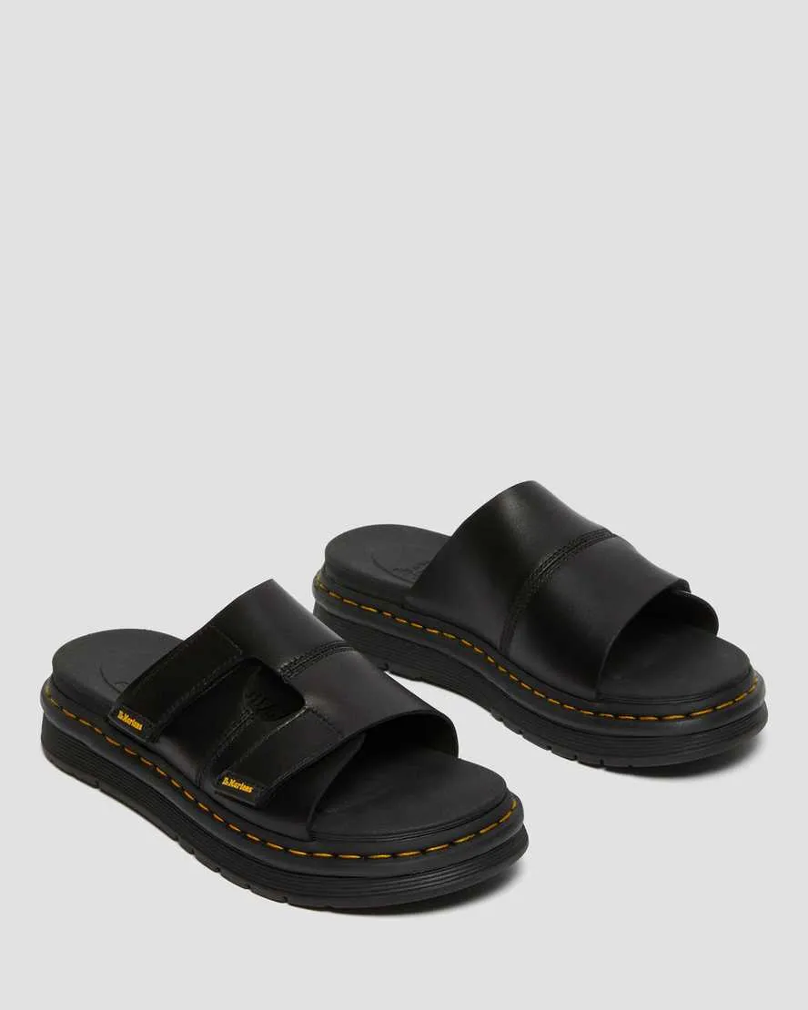 Men's Daxton Leather Slide Sandals Black