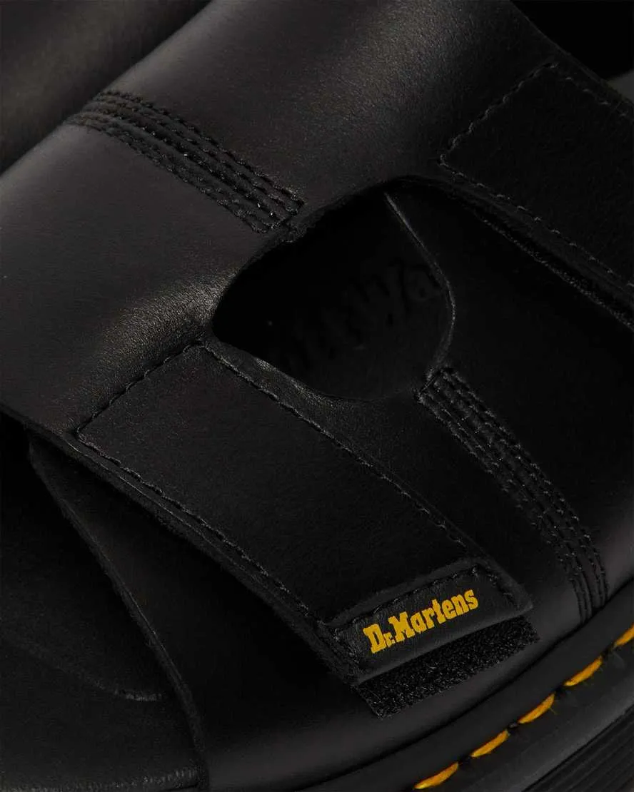 Men's Daxton Leather Slide Sandals Black