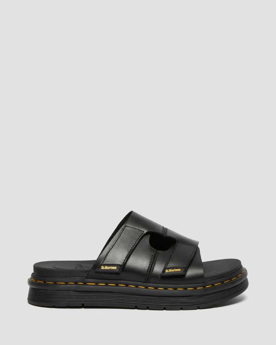 Men's Daxton Leather Slide Sandals Black