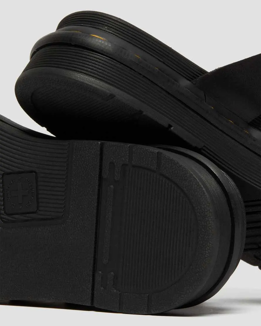 Men's Tate Leather Slide Sandals Black
