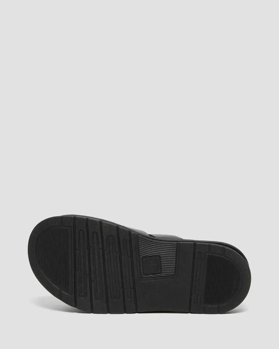 Men's Tate Leather Slide Sandals Black