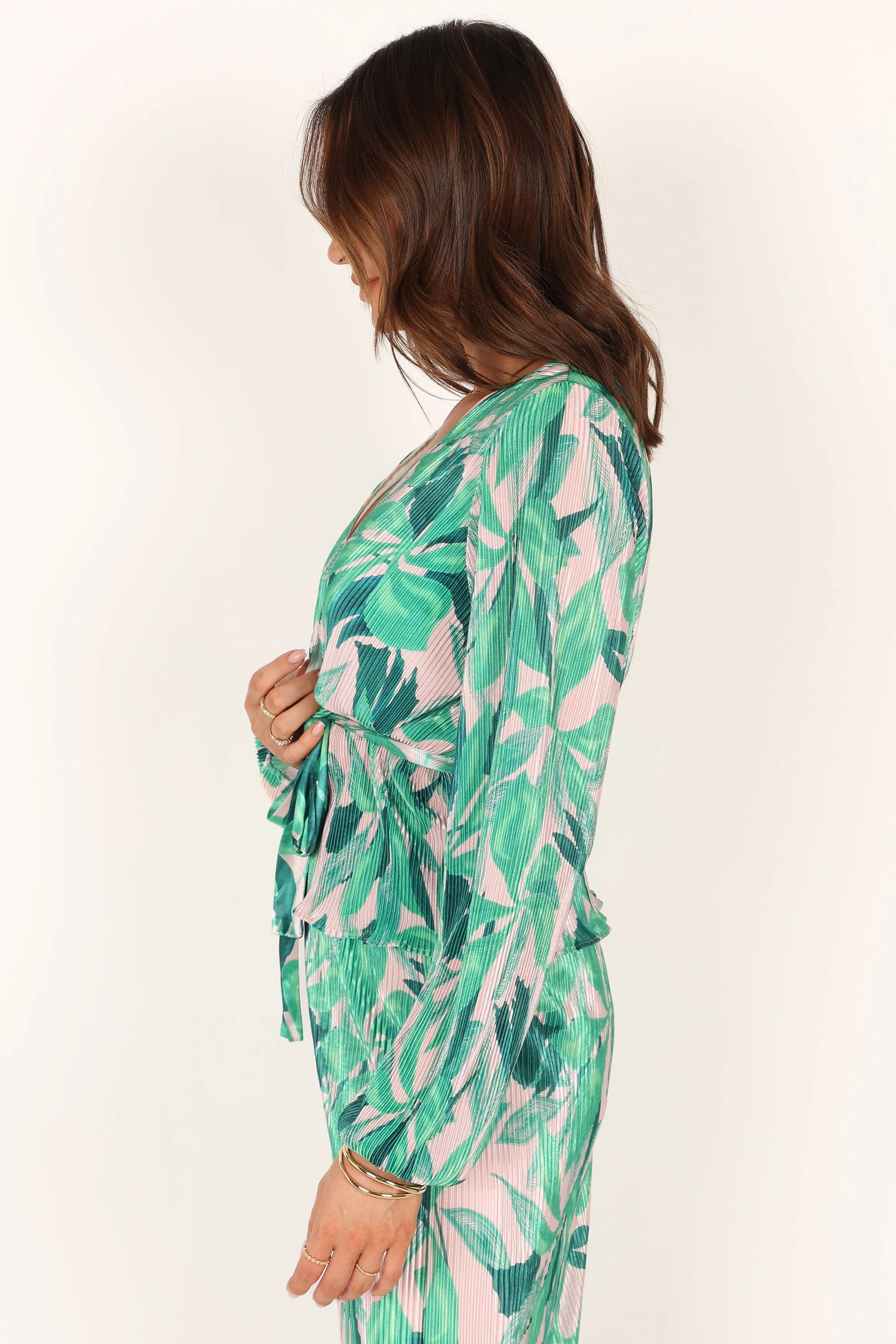 Minelli Pleat Top - Green