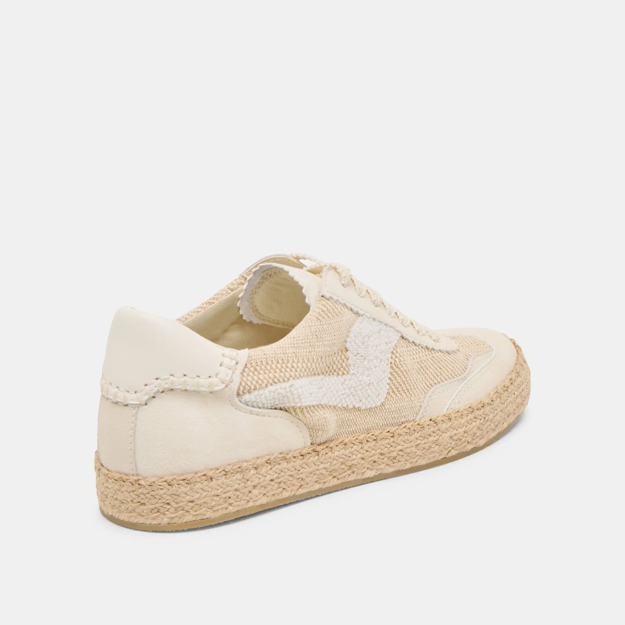NOTICE ESPADRILLE BEAD SNEAKERS NATURAL MULTI BURLAP