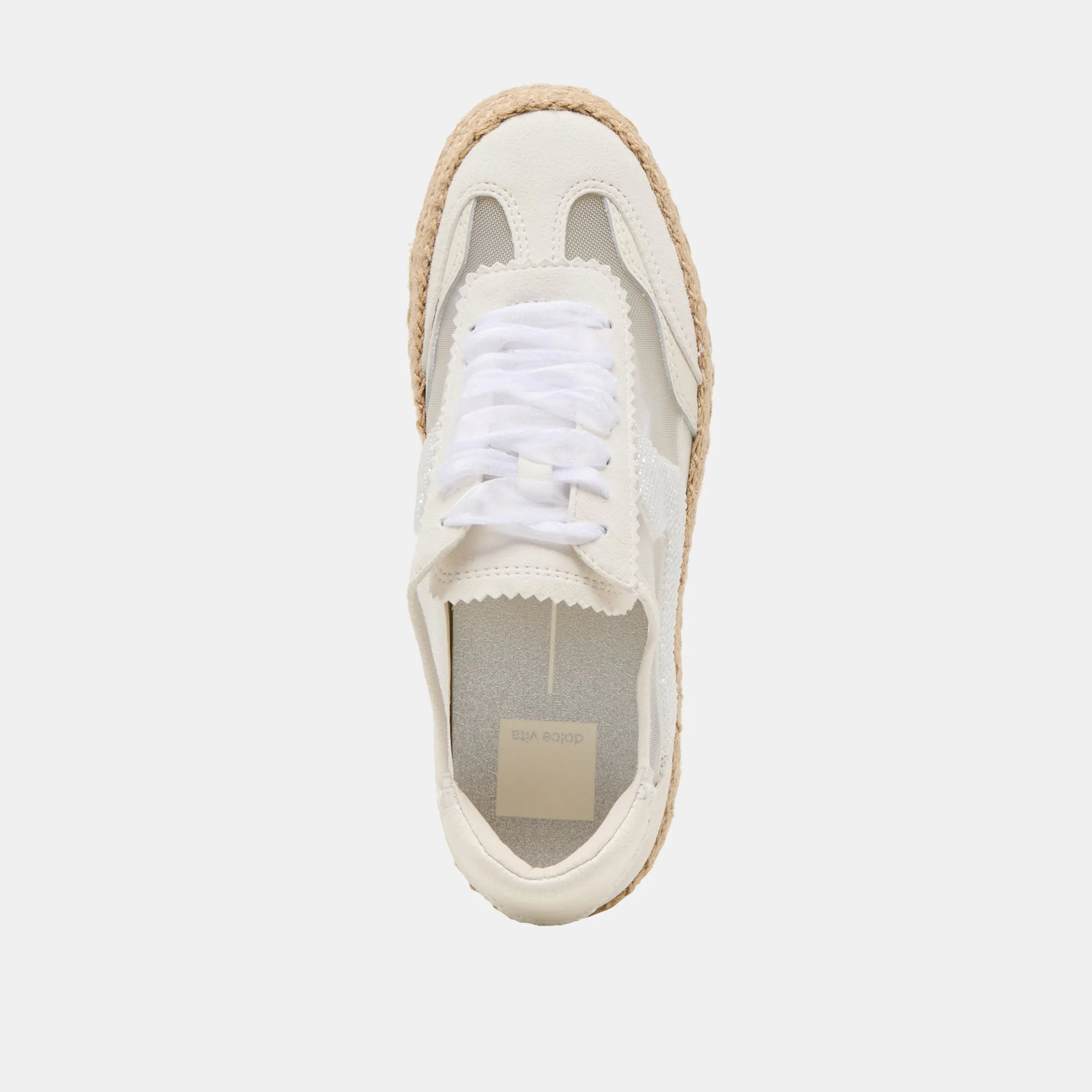 NOTICE ESPADRILLE BEAD SNEAKERS WHITE MESH