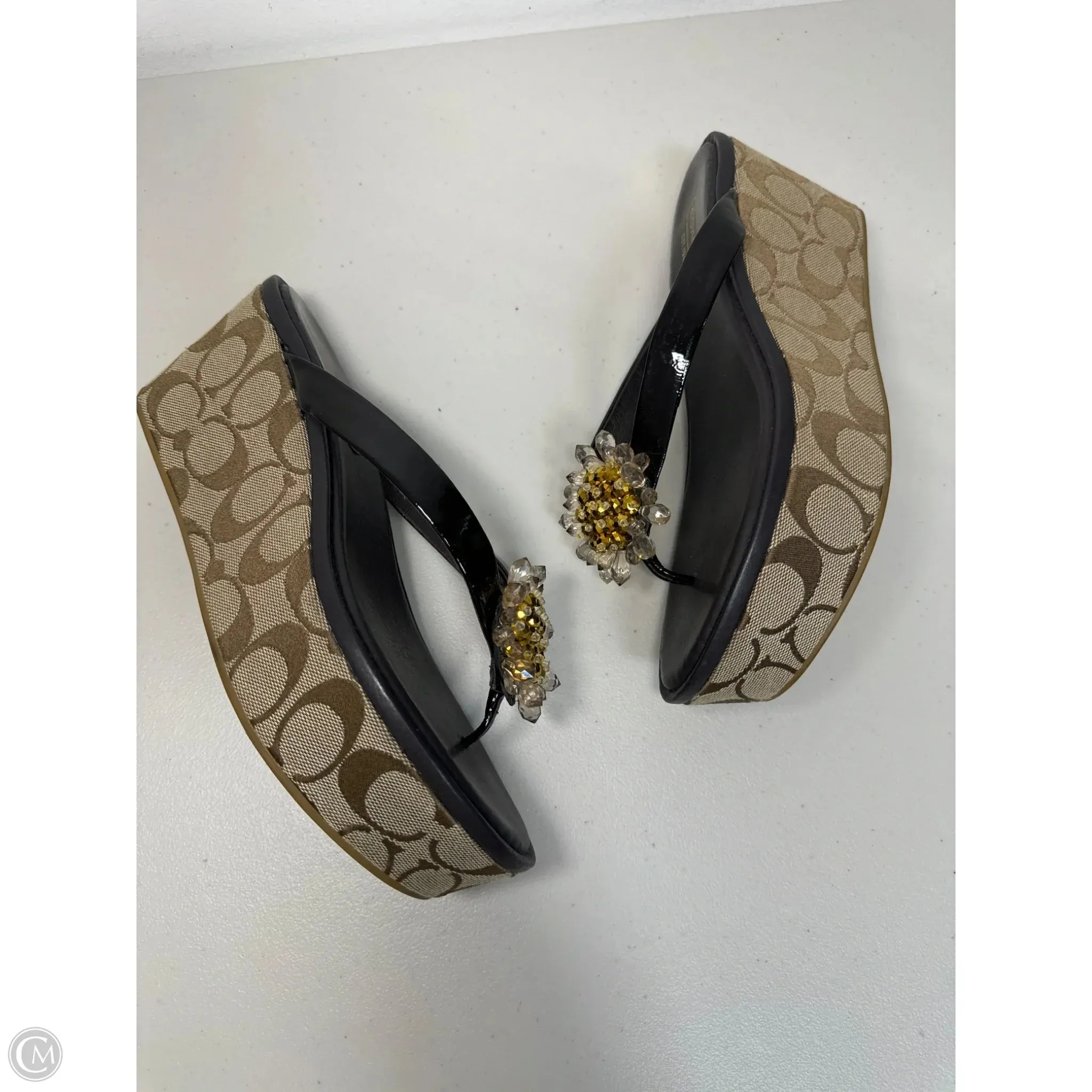 Sandals Designer By Coach In Brown, Size: 8