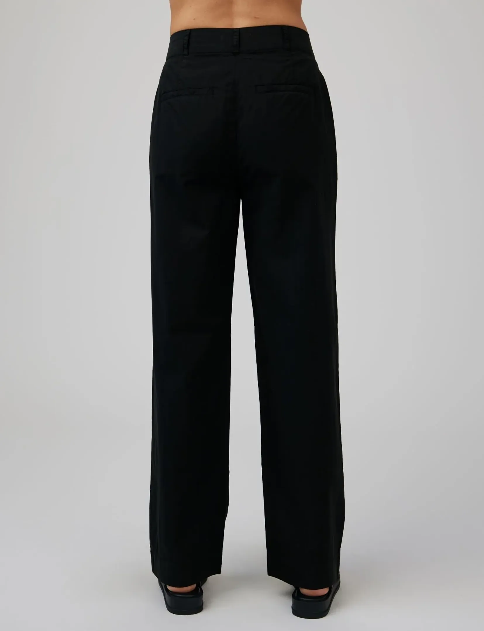 Single Pleat Trouser, Black