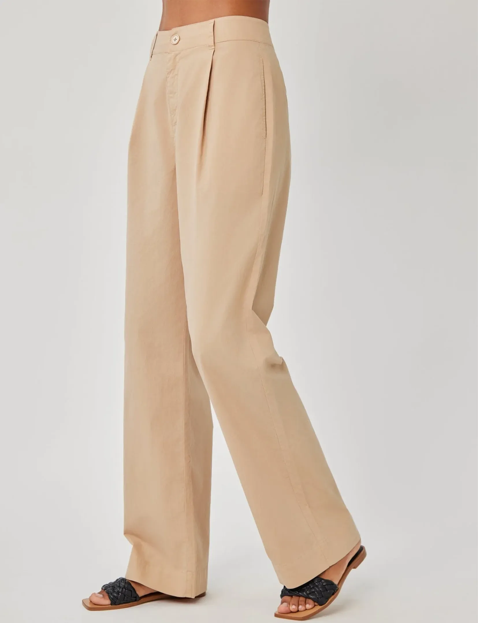 Single Pleat Trouser, Kona Khaki