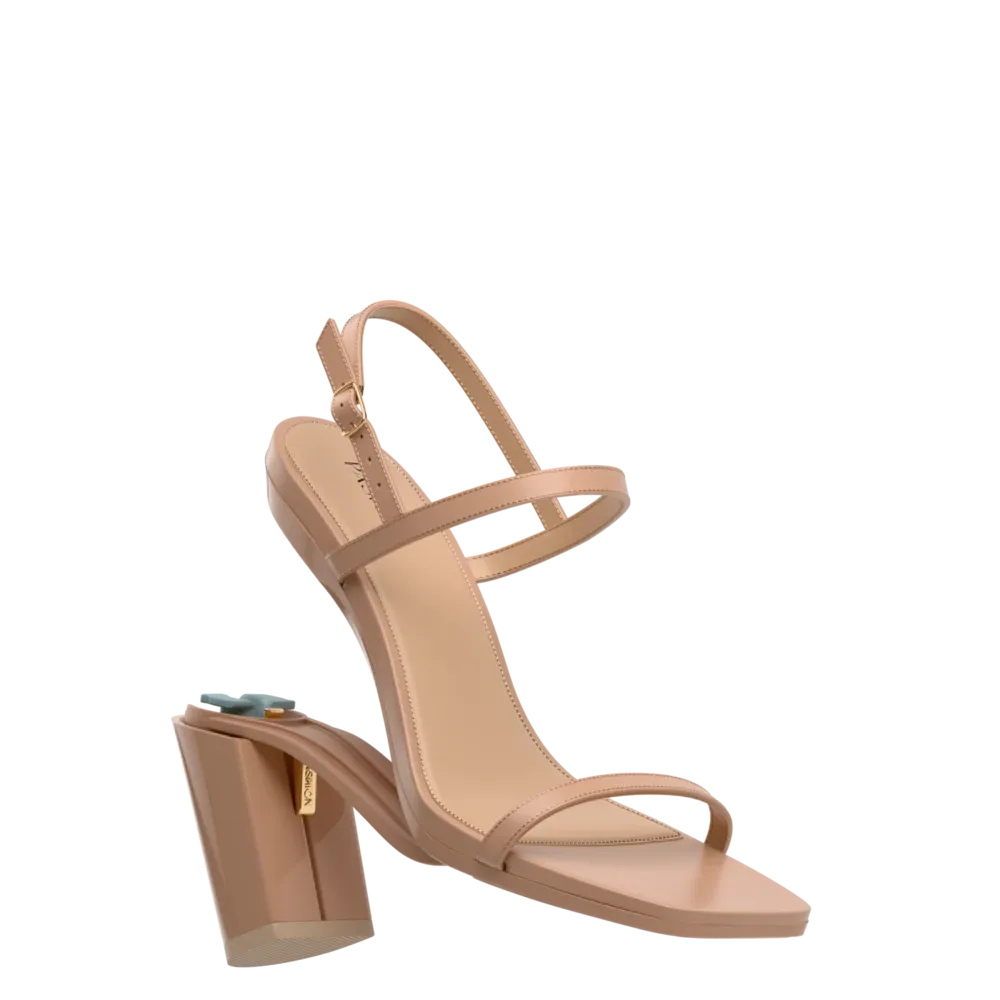 The Miranda - Latte Leather 4 Block