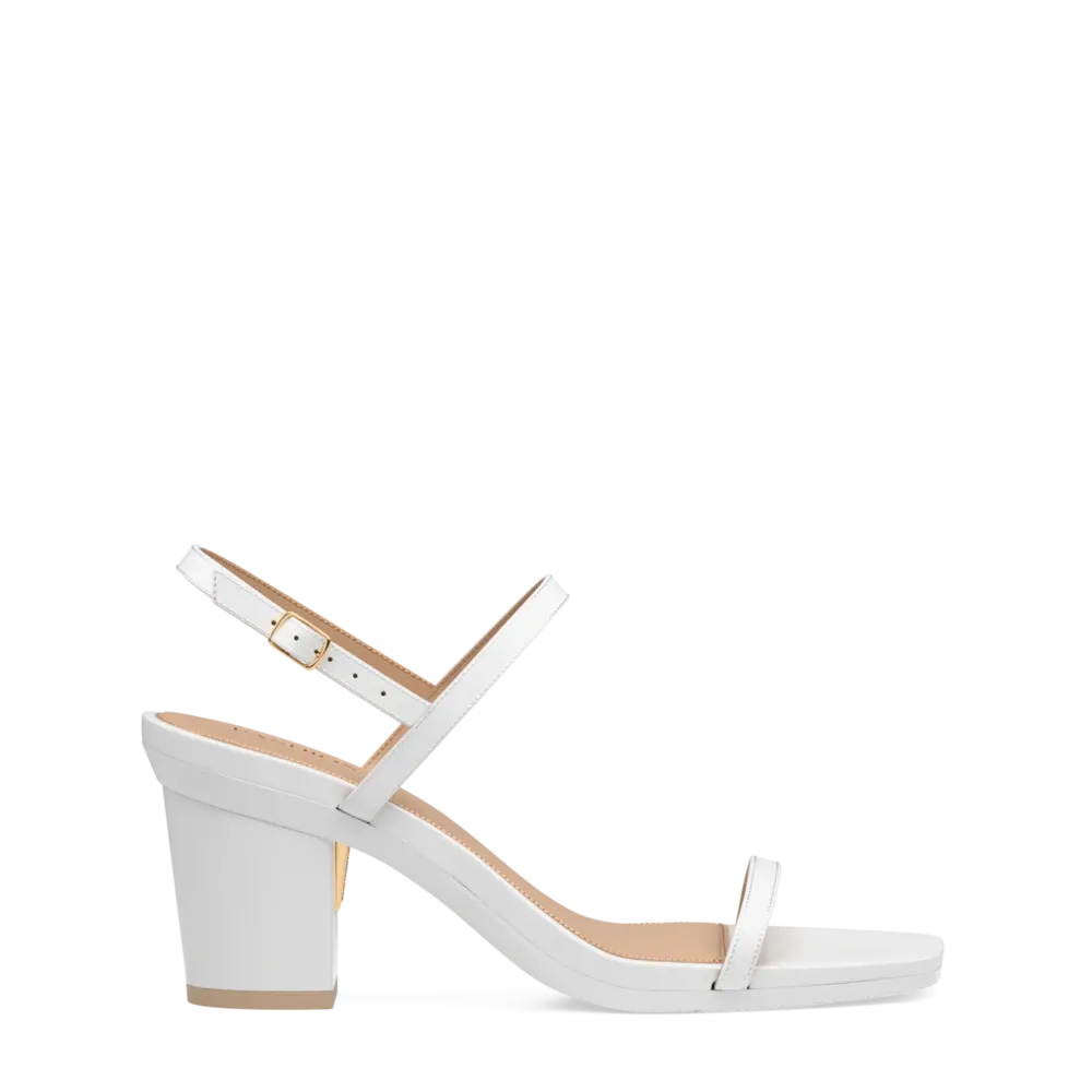 The Miranda - White Leather 3 Block
