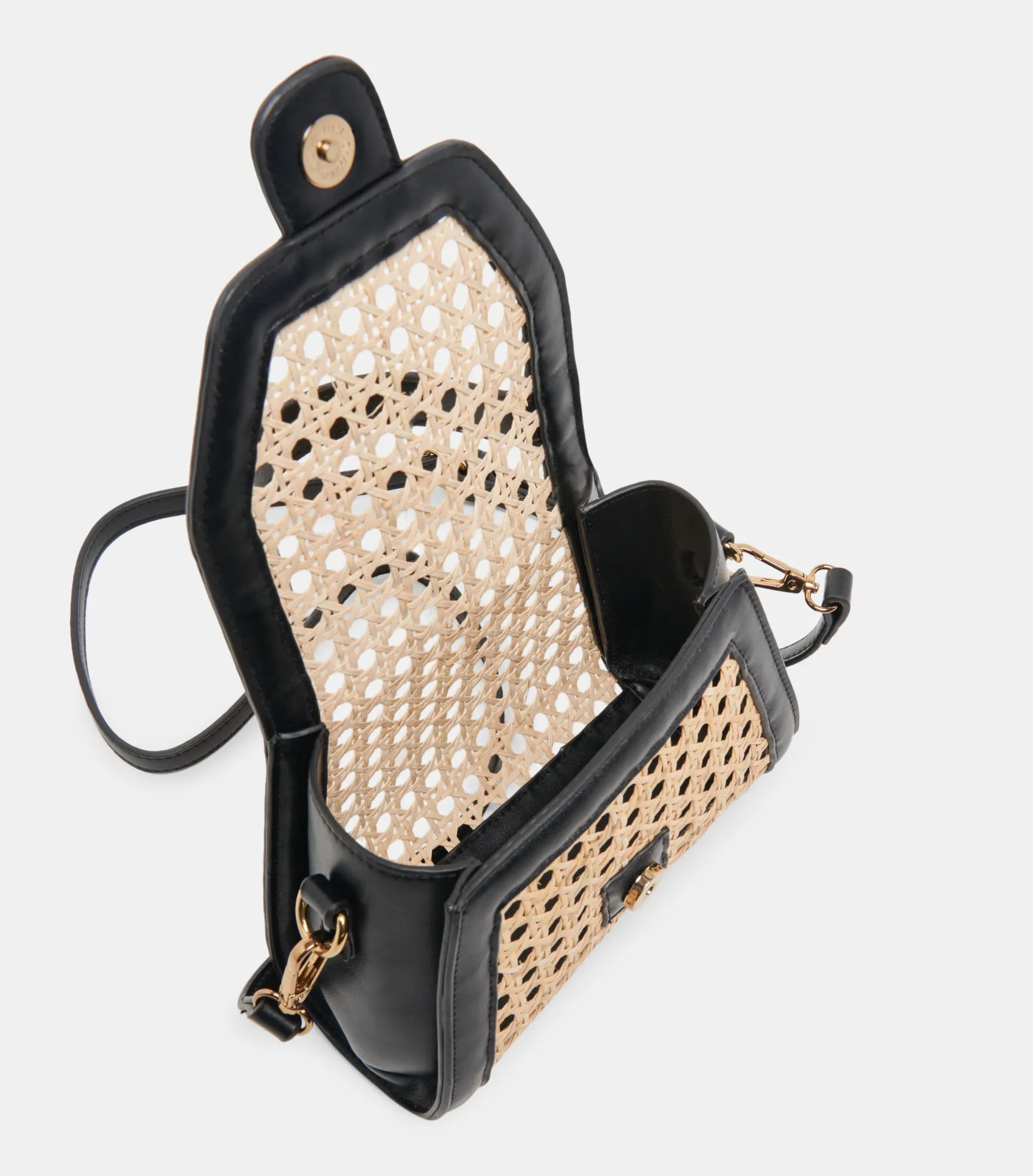 TROPEZ CROSSBODY BLACK NATURAL CANE