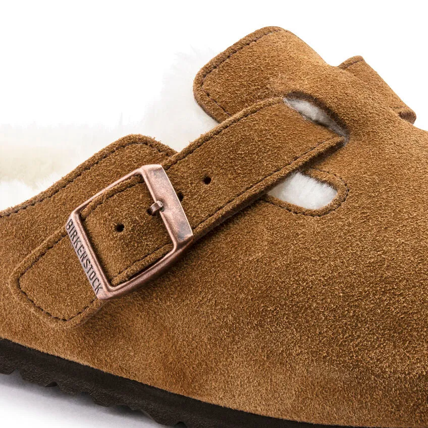 Unisex Boston Shearling Suede Leather Mink Regular/Wide
