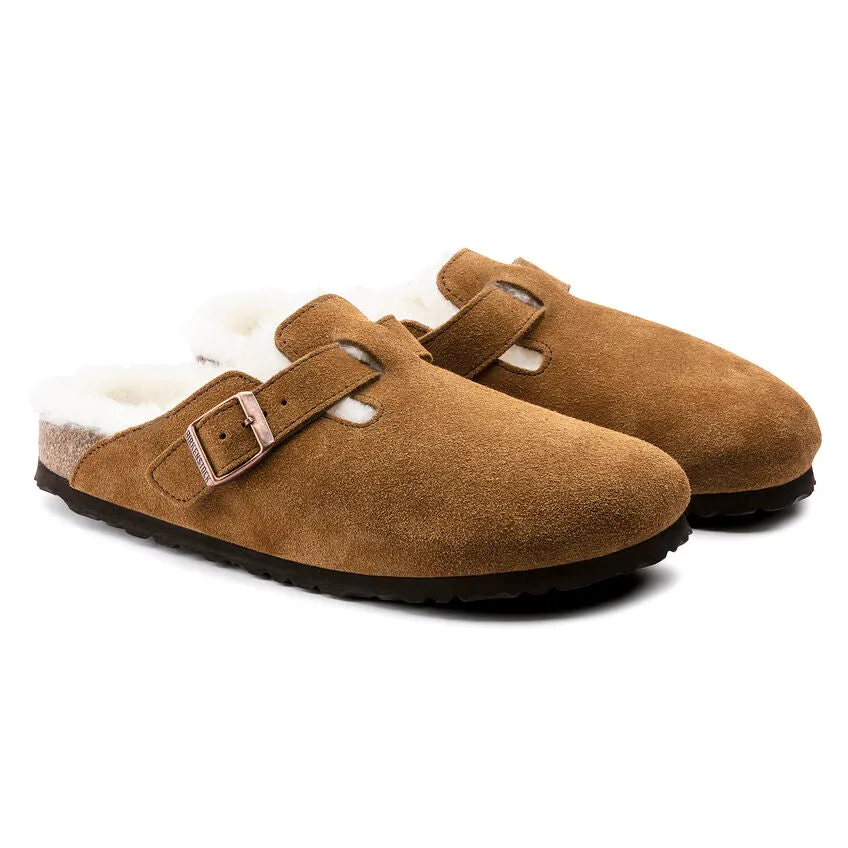 Unisex Boston Shearling Suede Leather Mink Regular/Wide