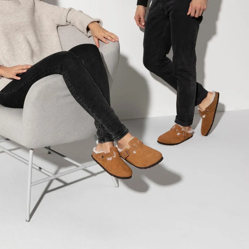Unisex Boston Shearling Suede Leather Mink Regular/Wide