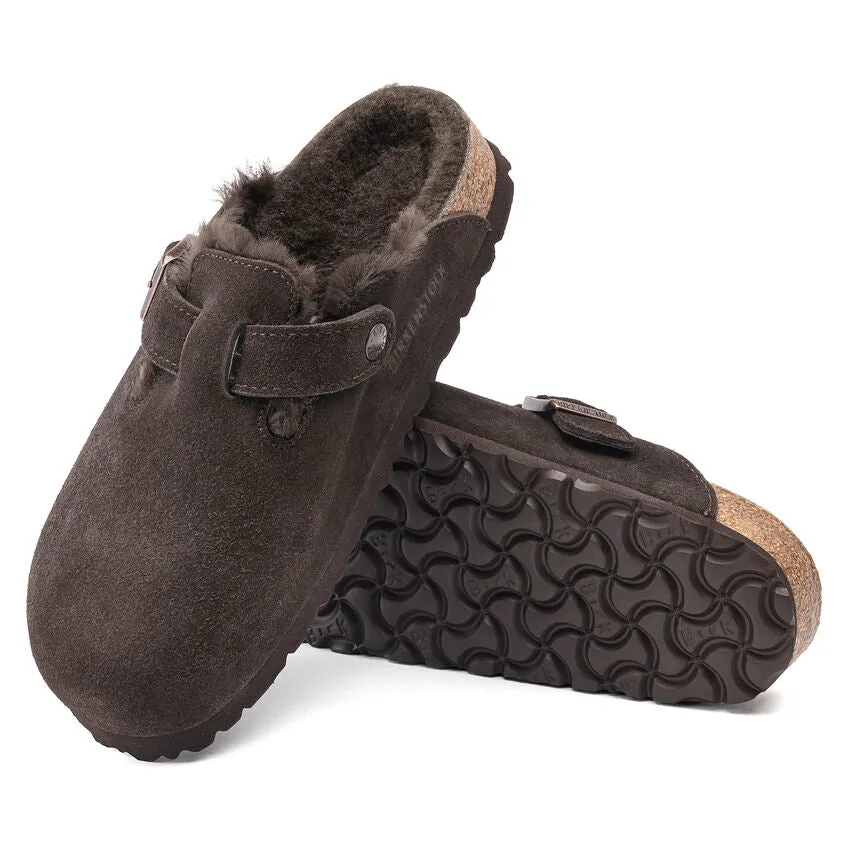 Unisex Boston Shearling Suede Leather Mocha Regular/Wide