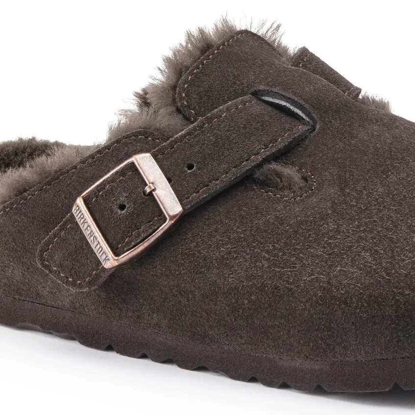 Unisex Boston Shearling Suede Leather Mocha Regular/Wide
