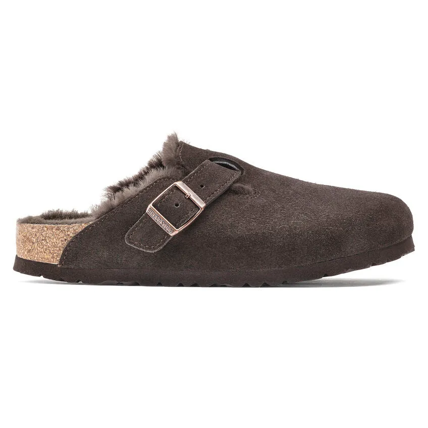 Unisex Boston Shearling Suede Leather Mocha Regular/Wide