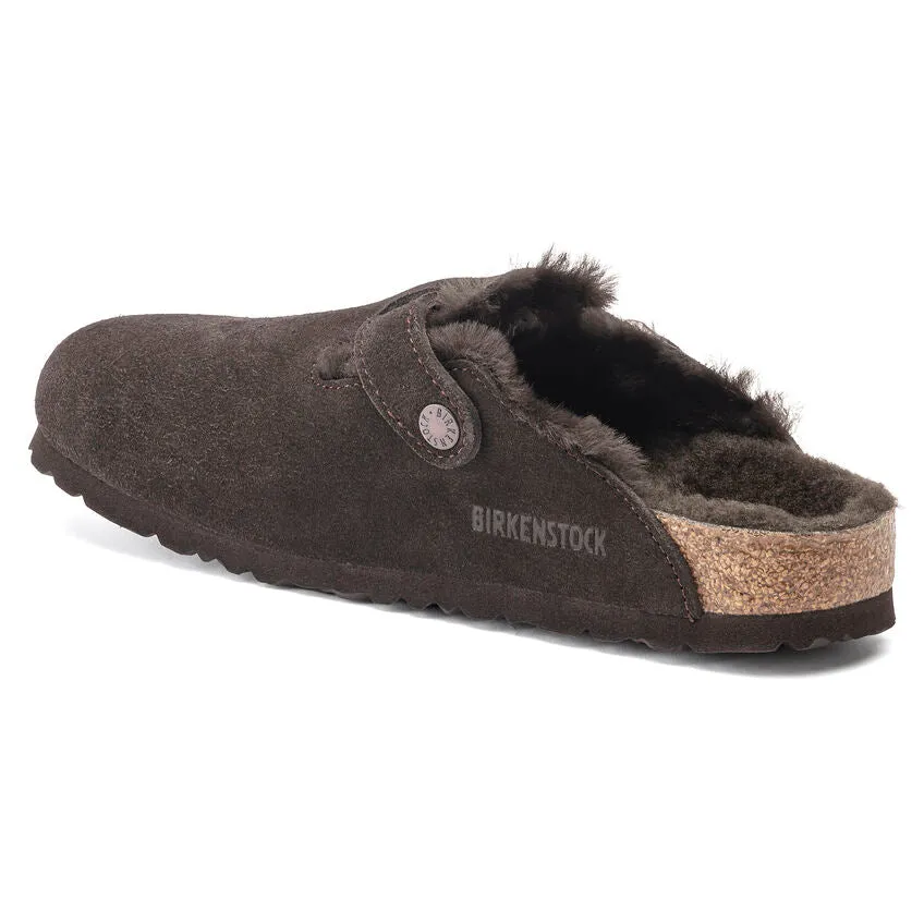 Unisex Boston Shearling Suede Leather Mocha Regular/Wide
