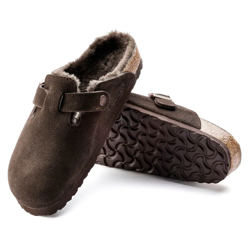 Unisex Boston Shearling Suede Leather Mocha Regular/Wide