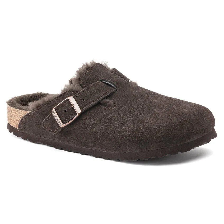 Unisex Boston Shearling Suede Leather Mocha Regular/Wide