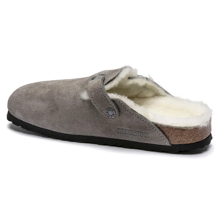 Unisex Boston Shearling Suede Leather Stone Coin Medium/Narrow