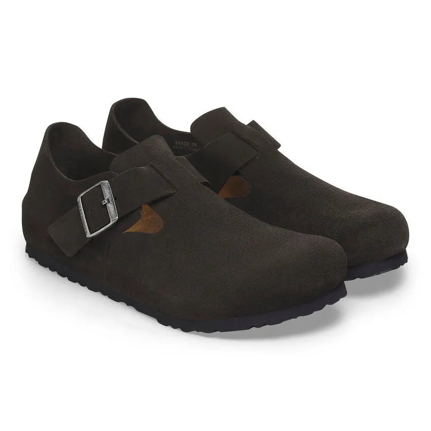 Unisex London Suede Leather Black Regular/Wide