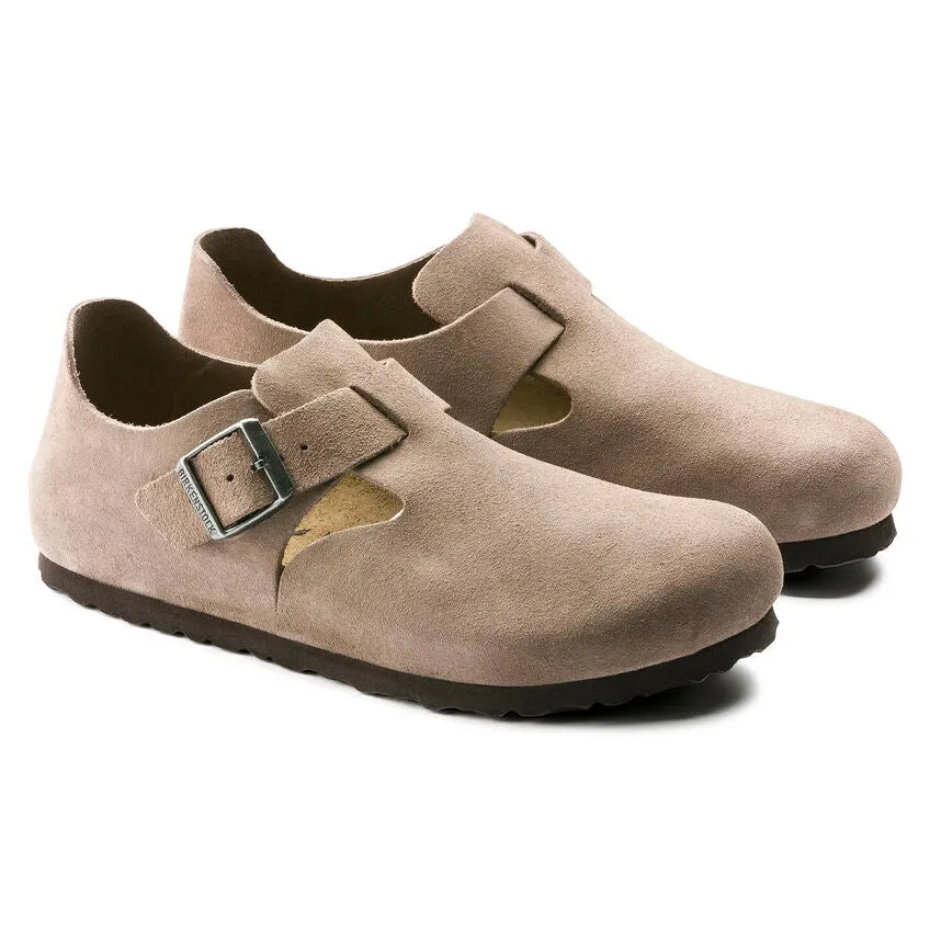 Unisex London Suede Leather Taupe Regular/Wide
