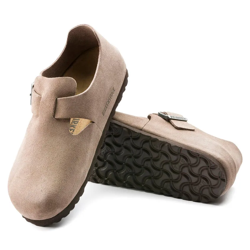 Unisex London Suede Leather Taupe Regular/Wide